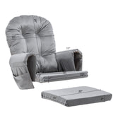 Glider Rocker Replacement Cushions with Storage Pocket, 5PCS, Soft Velvet Thickened, Washable 78460623