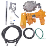 ZNTS 12V 20GPM Portable Fuel Transfer Pump Gasoline w/Oil Meter for Gas Diesel Yellow 44218241