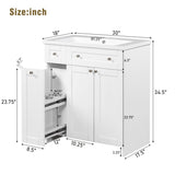 ZNTS 30-Inch White Bathroom Vanity with Ceramic Sink Combo, Abundant Storage Cabinet - 2 Soft close Doors WF532032AAK