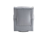 Zeger Gray Fabric Glider Chair with Swivel B2726P242563