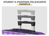 ABS Trolley Case 20in 24in 28in 3PCS Suitcase Set Vertical Striped Frosted Case Suitcase Purple 89769441