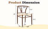 Wesborn Chair-Y-shaped Medieval Style Armchair for Dining Table, Woven Seat W2920P430784