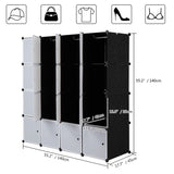 ZNTS 16 Cube Organizer Stackable Plastic Cube Storage Shelves Design Multifunctional Modular Closet 12112810