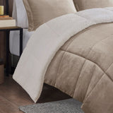Full/Queen Plush to Sherpa Down Alternative Comforter Set B035100485