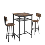 Bar table, equipped with 2 bar stools , with backrest and partition W57868881
