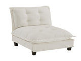 73 Armless Sofa Chenille- Beige W714P448289