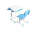 Desk and Chair Set Set with Adjustable Height, 40-Degree Tiltable Children Desktop, LED Light, 55926271