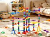 145-Piece Marble Maze Building Block Brain Game, Educational Race Track with 40 Glass & 5 49908023