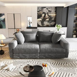102.4 " Plush Corduroy 4-Seat Sofa,Modern Comfy Upholstered Sofa Cloud Couch,Deep Seat Couches with W1885P336064