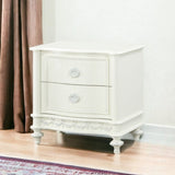 Ivory 2-Drawer Nightstand B062P209005