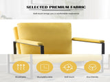 26.8 Inch Metal Frame Accent Chair, Padded Armchair with High-Density Foam Cushion, Removable B347P507330