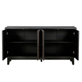 Mid Century Sideboard Buffet Cabinet with Solid Wood Legs 60" Kitchen Storage Cabinet Credenza with W1445P173033