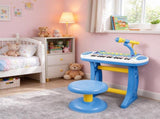 Kids Toy Keyboard Piano, Toddler Electronic Instrument with Stool, Microphone & Flashing Lights for 75009615