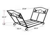 Folding Log Storage Rack, Log Holder Firewood Racks,Black 47640468