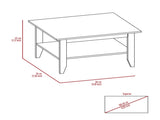 Danvers Rectangle Coffee Table Black Wengue B06280333