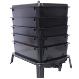 5-Layer Worm Compost Bin, 50L Worm Composter, Easy Setup Inclusive Worm Farm Kit for Recycling Food W465P225016