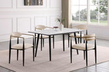 Modern Contemporary 2pcs Side Chairs Taupe Fabric Upholstered Ultra Stylish Chairs Set B011139605