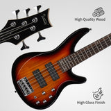 ZNTS 44 Inch GIB 5 String H-H Pickup Laurel Wood Fingerboard Electric Bass 62416959