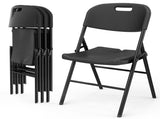 4 Pack Plastic Folding Chair with 440-Pound Capacity, Commercial Grade Folding 32337402