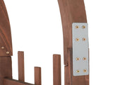 6.8FT Wooden Arch with Bench for 2 People, Garden Arbor Trellis for Climbing Plant, Outdoor Garden 11816565