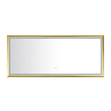 84 x 48 Inch LED Bathroom Mirror with Aluminum Frame, Wall Mounted Vanity Mirror, Anti-Fog, Memory, W2287P279338