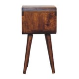 Artisan Furniture Solid Wood Mini Chestnut Curved Open Bedside B182P202422