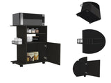 Napenthe 1-Shelf Kitchen Cart with Caster Black Wengue B06280102
