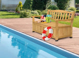 44inch Cedar Yard Storage Box With Backrest Armrest Bright Yellow 23746318