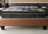 Luxurious 14in Euro Top Mattress, Full Size Plush Memory Foam Mattress for Bed Frames, Dark Gray B011P208183