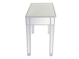 2-Drawer Modern Style Computer Desk MDF Mirror Dressing Table 41.34*14.17*29.92in Silver 20041473