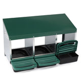 3 Compartment Roll Out Nesting Box with Plastic Basket, Egg Nest Box Laying Box Hens 70615802
