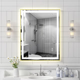 28x36" Gold Tempered MirrorDual LED Light StripsFront and Back Lighting T3177P320568