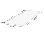 2" THICK CHAISE LOUNGE CUSHION IN CREAM - WATERPROOF FOLDABLE 2-SECTION DESIGN - FOR POOLSIDE, PATIO N770P253018C