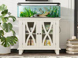 20 Gallon Fish Tank Stand with Power Outlets, Farmhouse Decorative Aquarium Stand 80404840