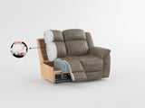 Classic Sandy Brown 1pc Reclining Chair Plush Comfort Pillow-Top Arms Vertical Tufting Solid Wood B011P173410