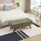 COOLMORE Teddy wool fabric, solid wood feet for solid weighing, and bed end stool with storage W1539P242730