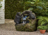 23.75" High Hand Crafted Weather Resistant Floor Fountain, Moss Black 71776.00MBLK