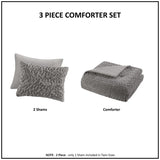 Full/Queen Ruched Fur Down Alternative Comforter Set B035129367