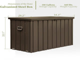 200 Gallon Outdoor Storage Deck Box Waterproof, Large Patio Storage Bin for Outside Cushions, Throw 01850197