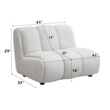 Manilla Ivory White Linen Chair B2726P245032