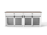 63'' Large Dog Crate Furniture for Double Dog, Wooden Dog Kennel with 2 Drawers,Divider and Sliding 39155818