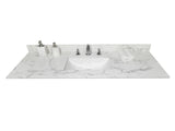 43x22 bathroom stone vanity top engineered stone carrara white marble color with rectangle 49012198