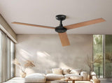 52 inch Modern Ceiling Fan with Lights,Remote Control, 3 Plywood Blades,6-Speed,Dimmable, Noiseless 64182161