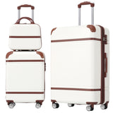 Hardshell Luggage Sets 3 Pieces 20"28" Luggages and Cosmetic Case Spinner Suitcase with TSA Lock N732P171585K