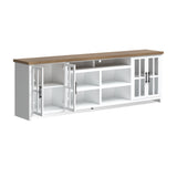 96 inch TV Stand Console for TVs up to 100 inches, No Assembly Requried, Jasmine Whitewash and B108P160166