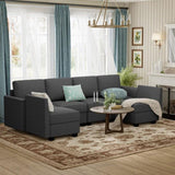 Modular Sectional Sofa with Storage Seat Upgrade Convertible Sofa Couch for Living Room/Deep 27'' B2716P236655