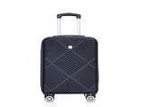 4-piece ABS lightweight suitcase, 14 inch makeup box, aircraft wheels BLACK W284P149254