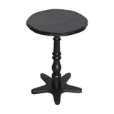 15.75 inch Round Small End Table, Wooden Pedestal Side Coffee Tables, Vintage Accent Nightstand for W2295P339121