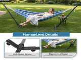 Double Hammock with Stand, Heavy Duty 2-Person Hammock for Outdoors & Indoors, Includes Portable 71083311