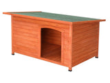 Waterproof Wood Dog House Pet Shelter Natural Wood Color L 86988362